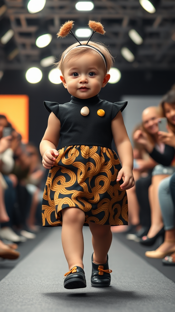 Baby's Stylish Ramen-Inspired Fashion Show