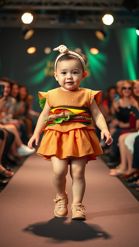 Baby Fashion Show: Burger Inspired Runway Stunner