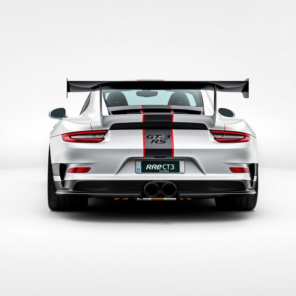 Back view of Porsche 911 GT3 RS race car