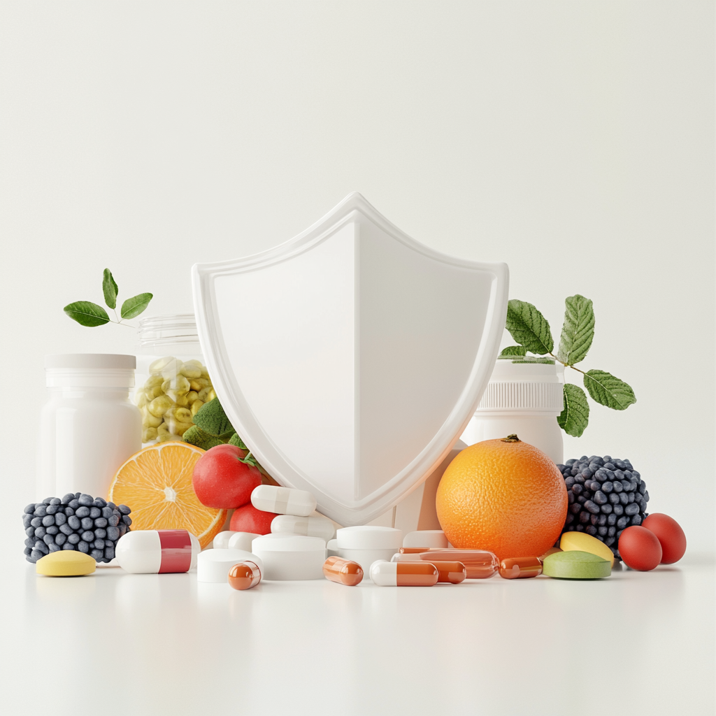 Balanced Nutrition Supports Immune System: A 3D Illustration