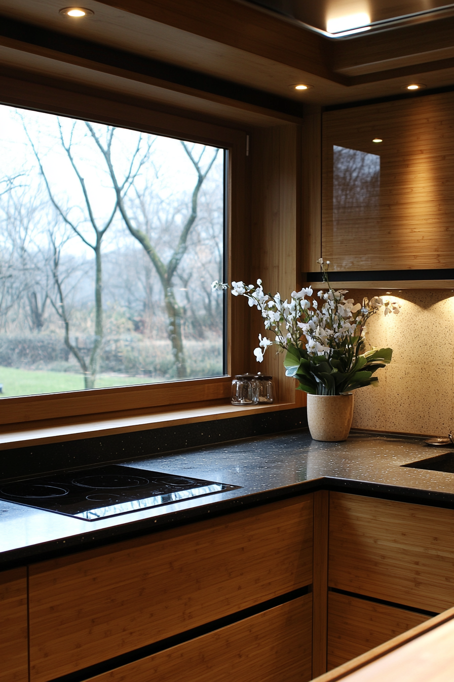 Bamboo Green Natural Kitchen Design with Eco-Friendly Features