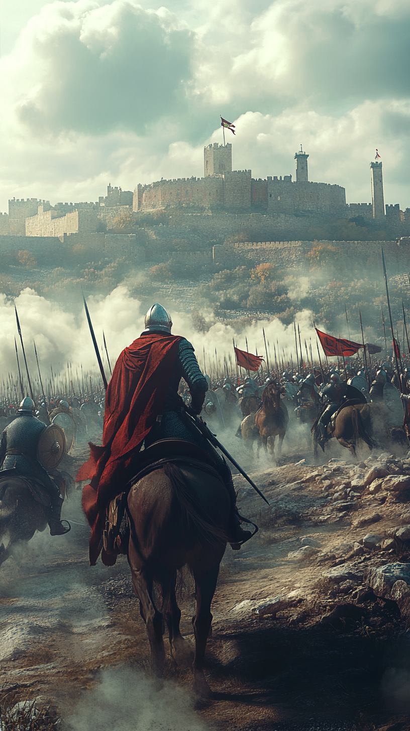 Battle of Hattin: knights fall, Saladin closes in on Jerusalem.