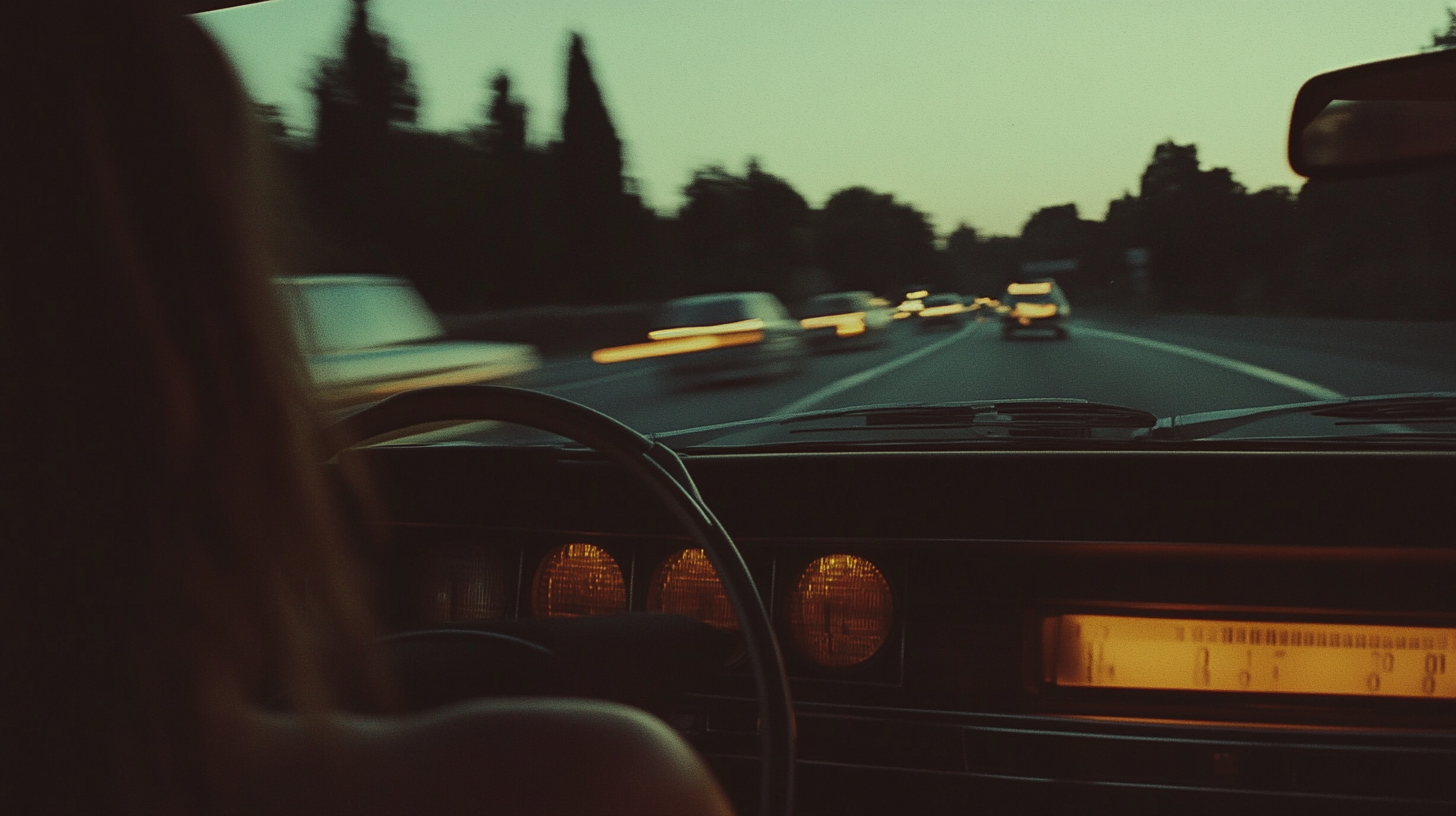 Bavarian Women Drive Fast on Autobahn in 80s