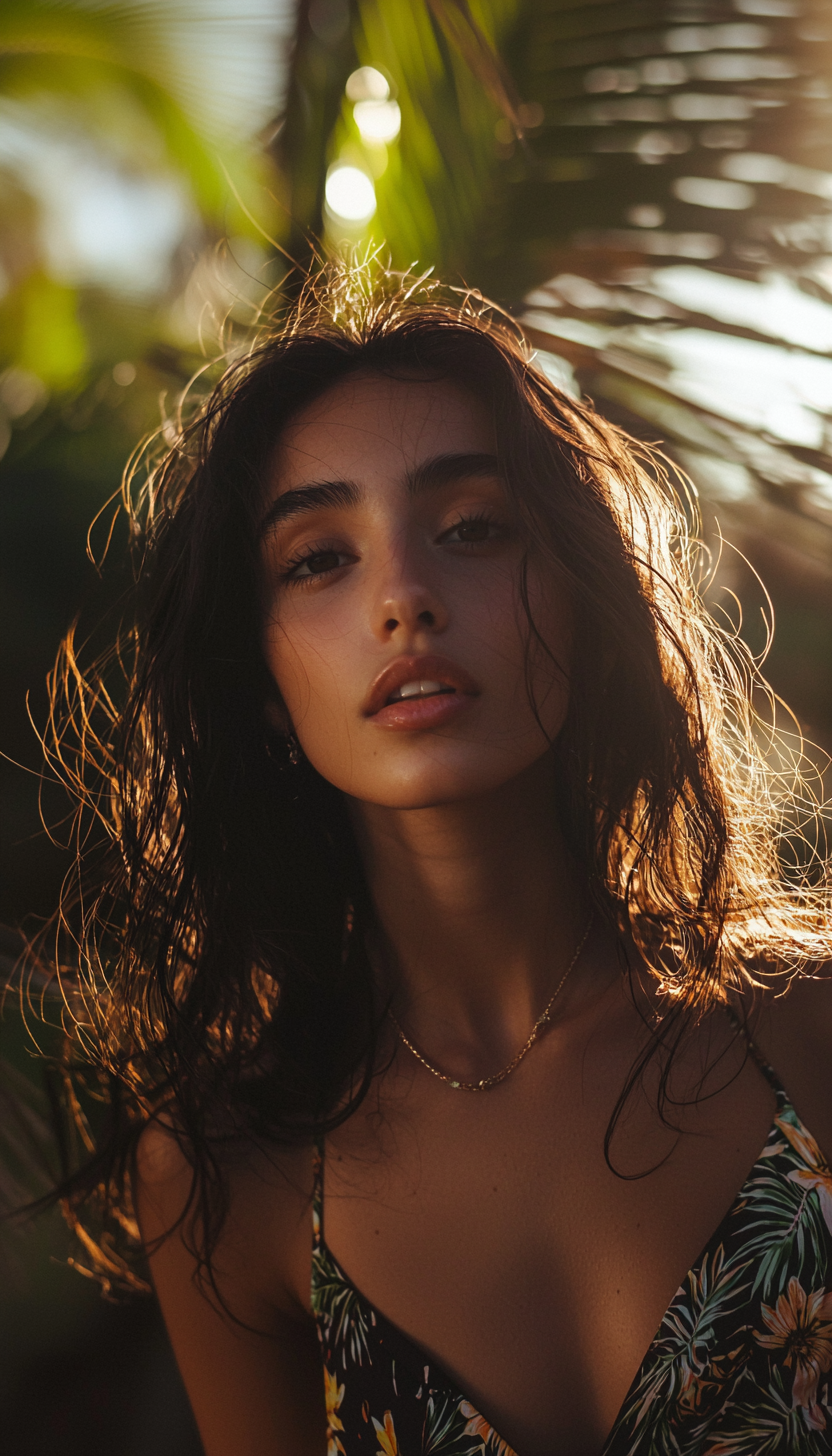 Beautiful Brazilian Woman Portrait in Rio, Cinematic Lighting