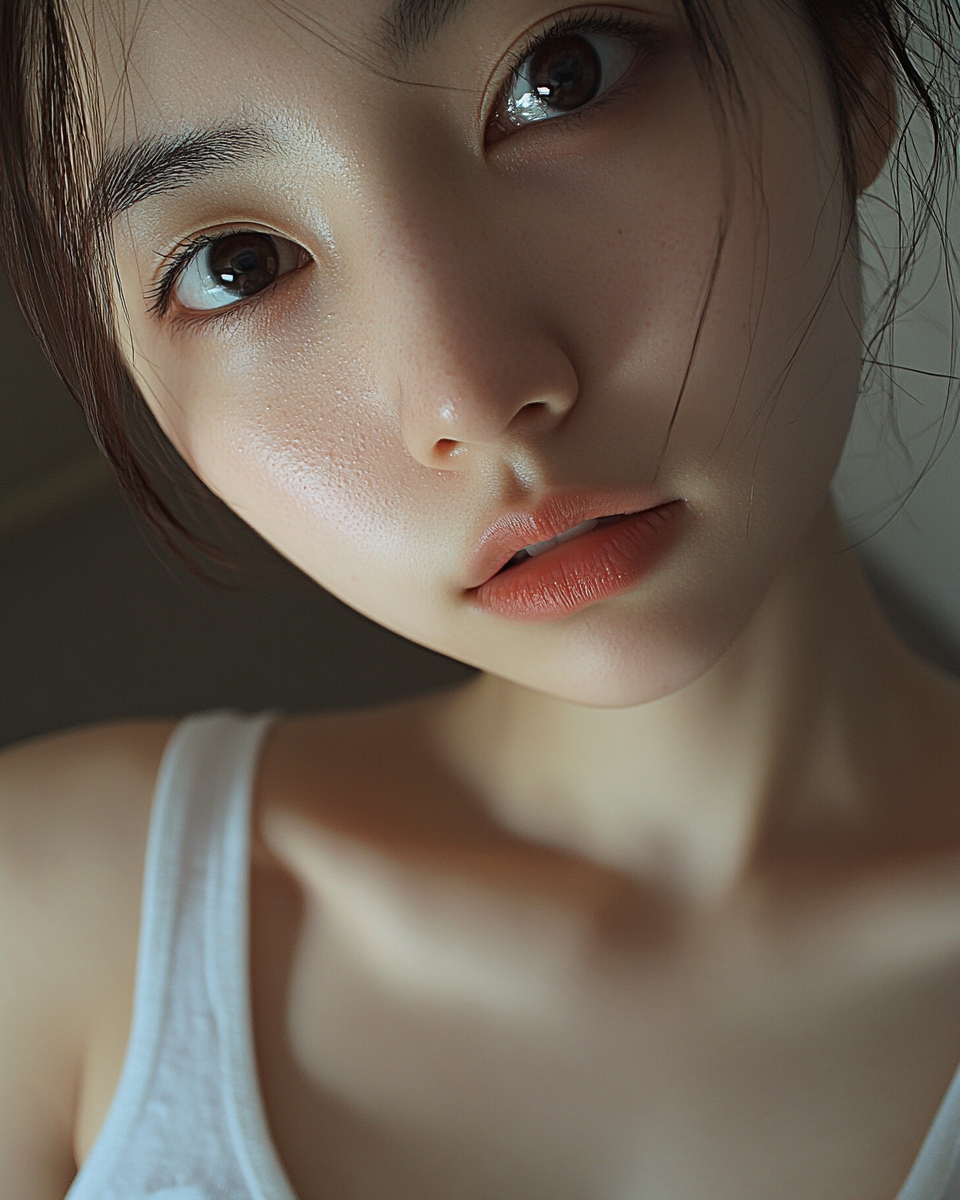 Beautiful Chinese girl takes detailed, unedited selfies daily.