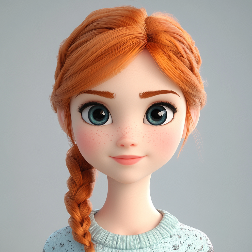 Beautiful High Quality 3D Disney-Style Woman Portrait