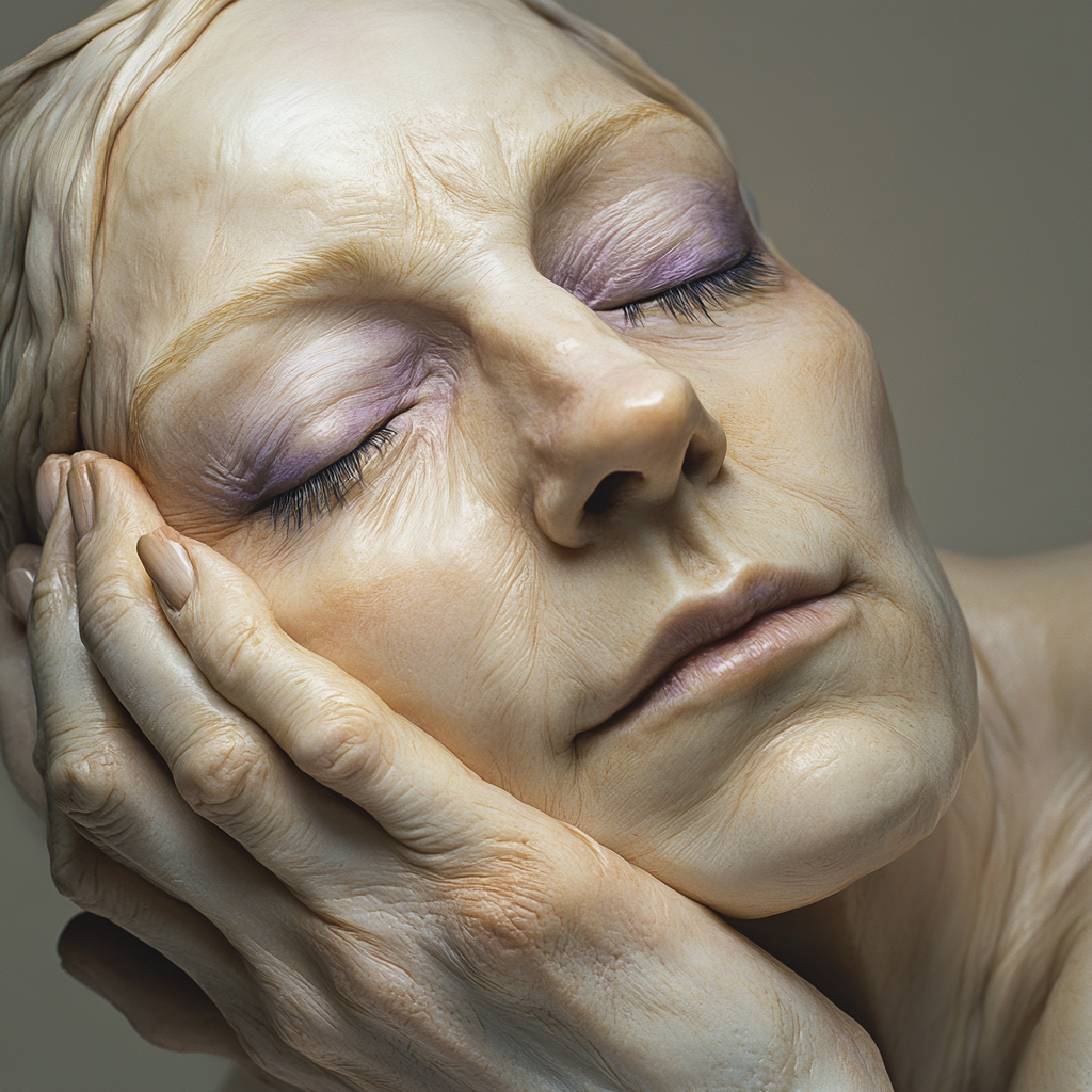 Beautiful Sleeping Woman in Matte Porcelain