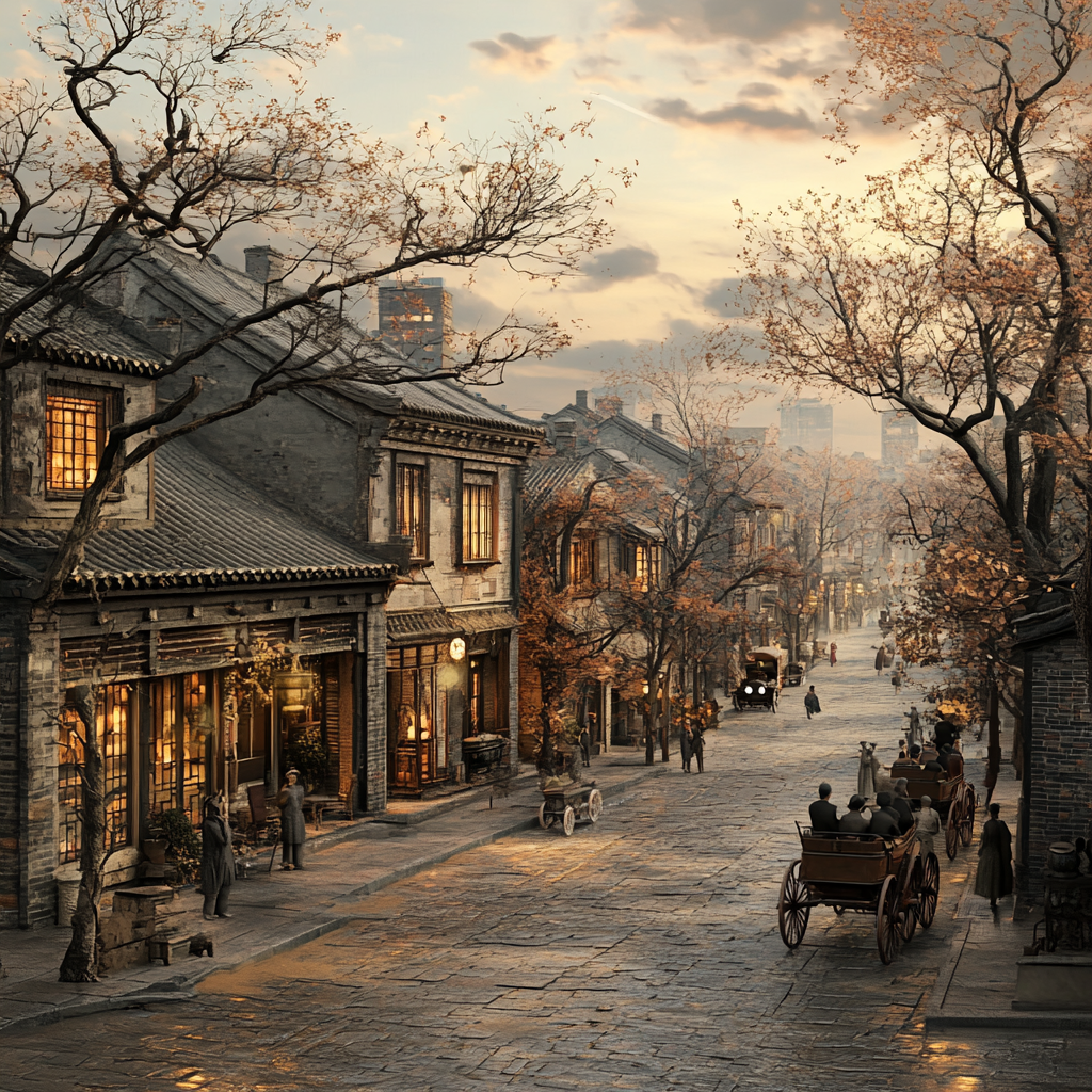 Beijing 1900s City View 3D Render