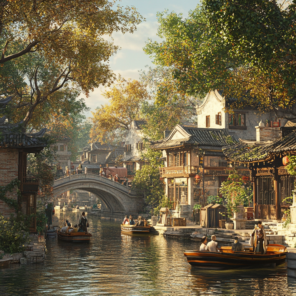 Beijing City Past: Retro, Realistic 3D Render 