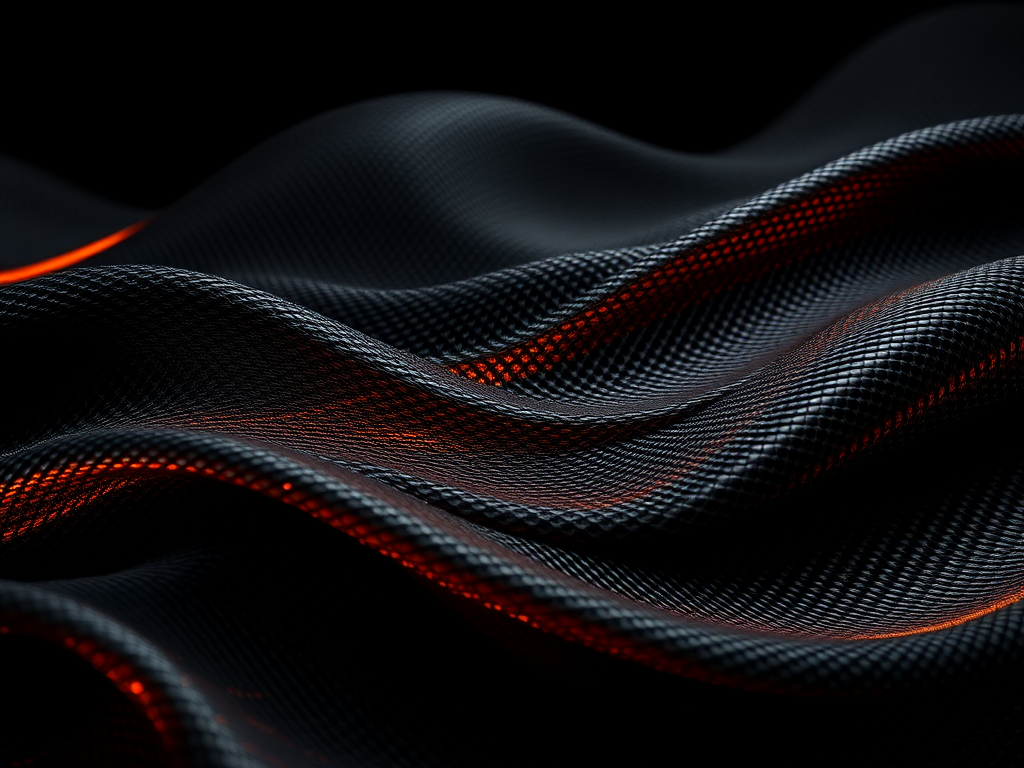 Black Carbon Fibre Mesh 3D Render