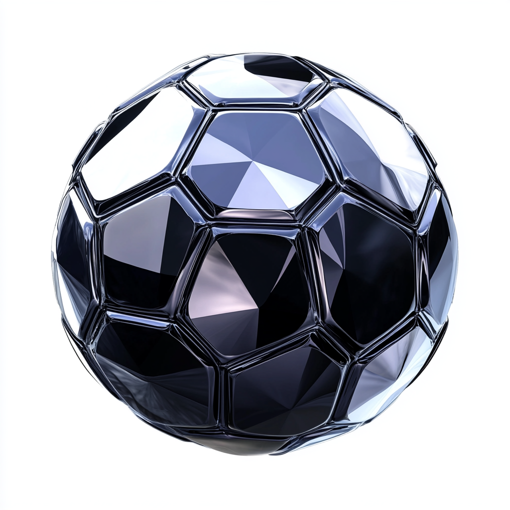 Black Diamond Soccerball Logo Design Cartoon Style