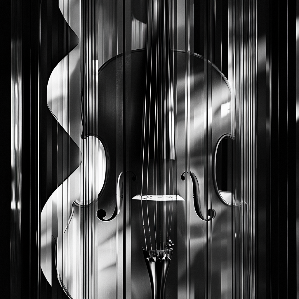 Black and White Luxury with Violin Scroll