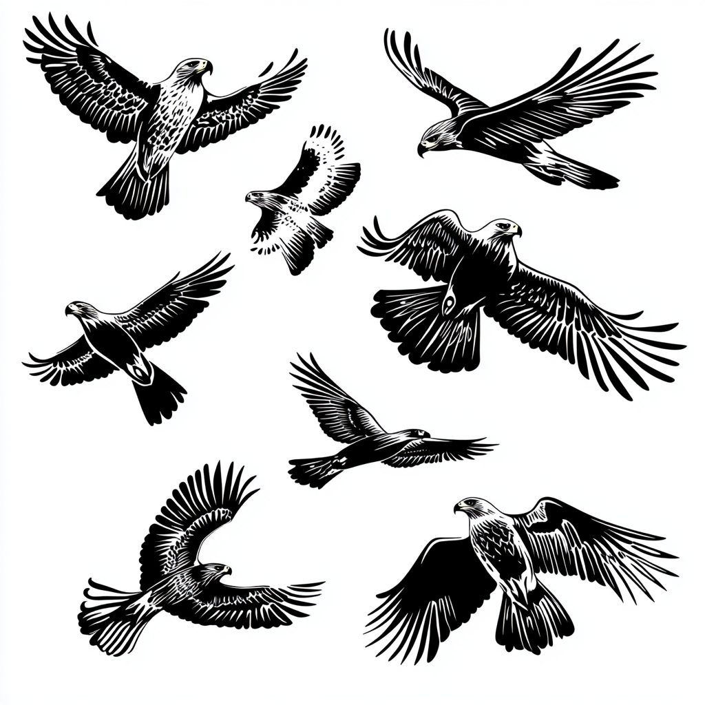 Black and white image of birds in flight.