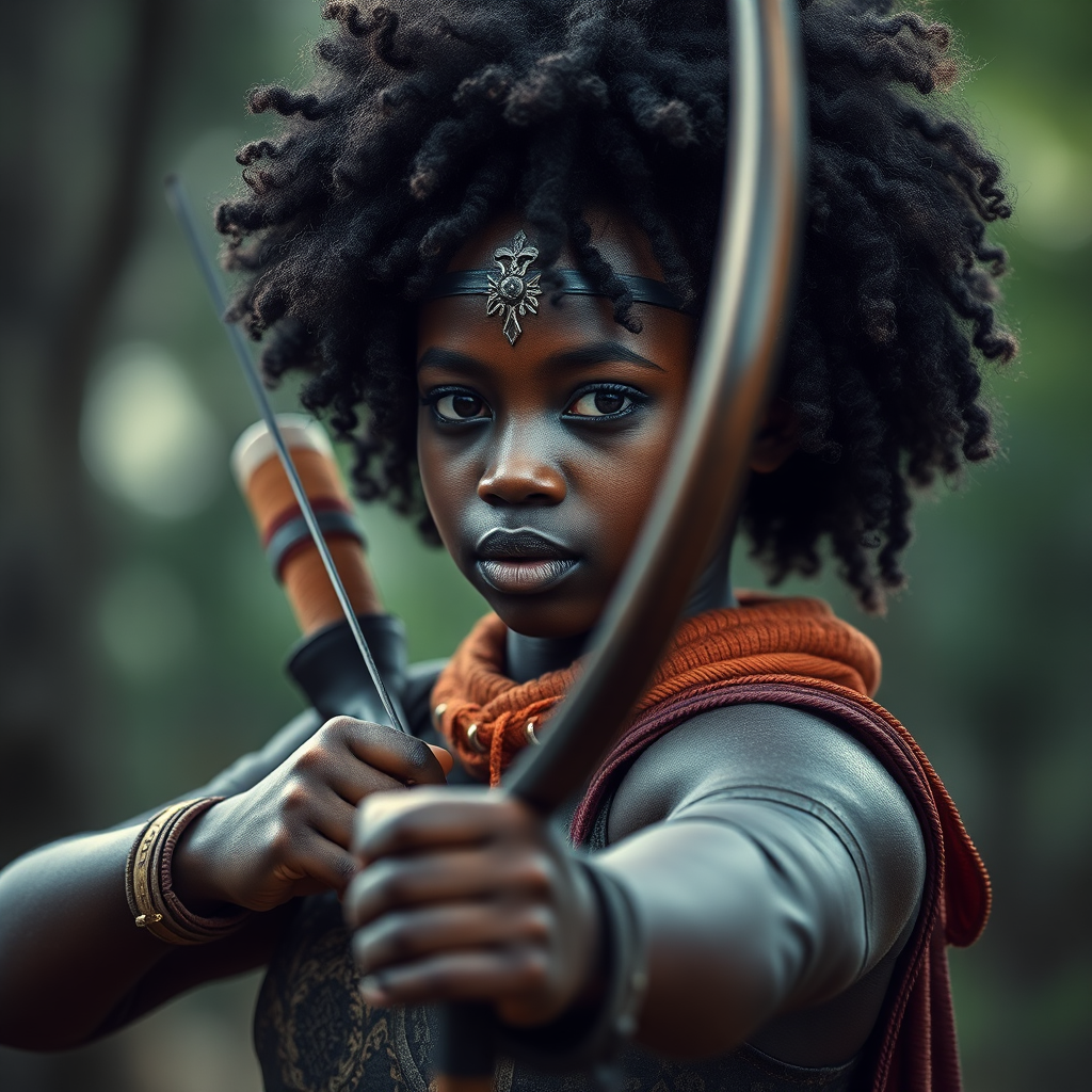 Black girl warrior princess with nerdy superpowers title