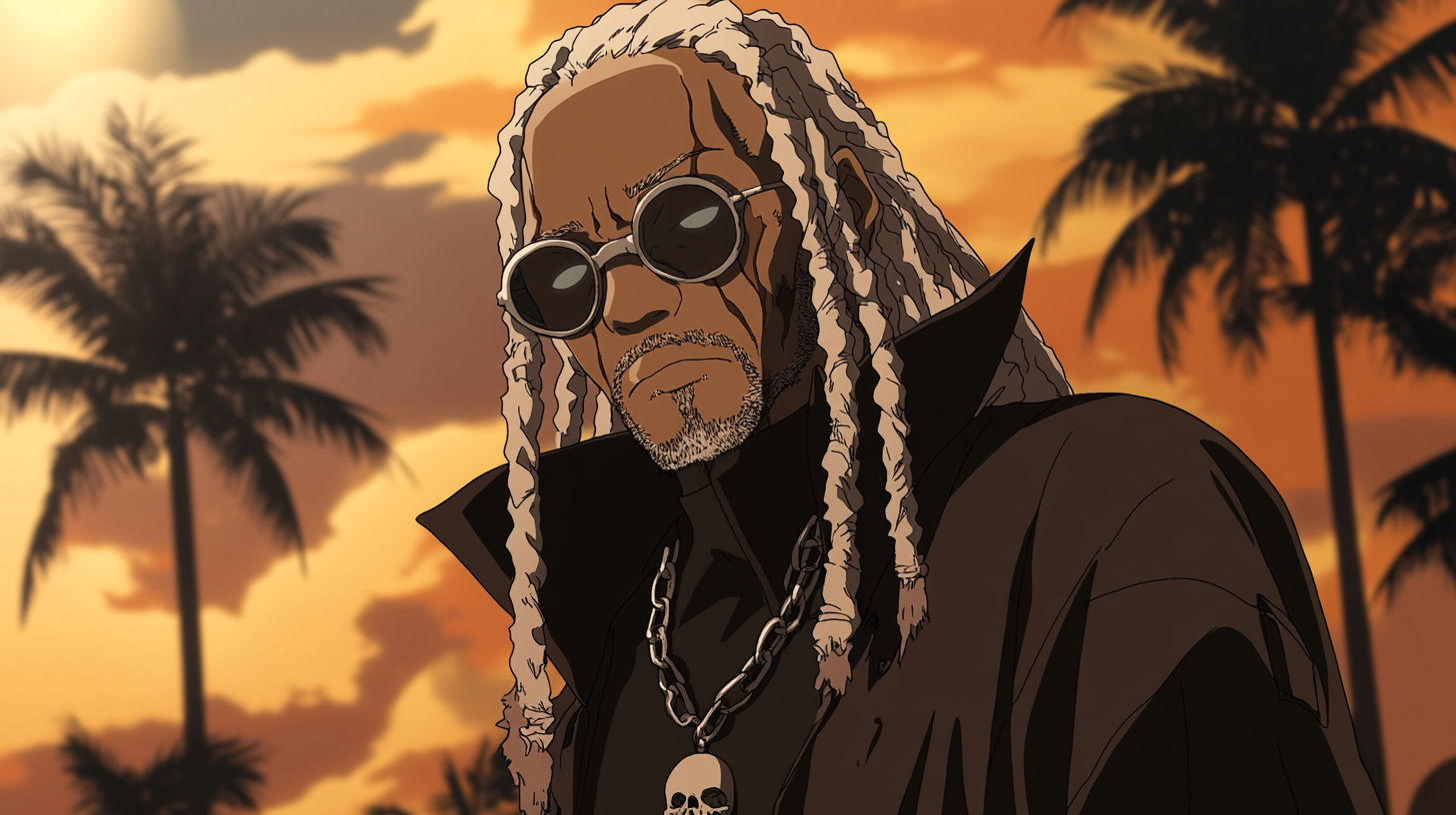 Blind Jamaican Zombie Priest: Anime Style, 1980's Hip