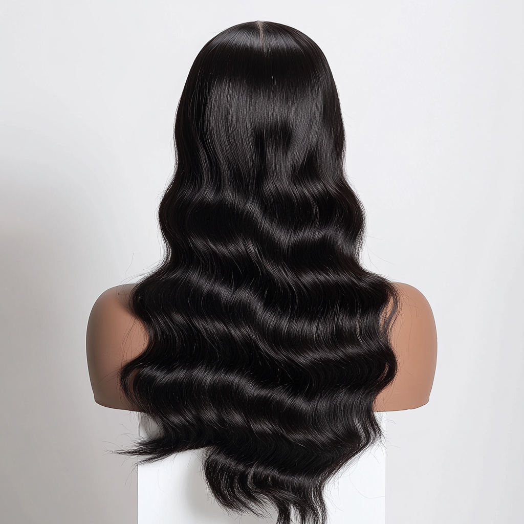 Body Wave Wig on Mannequin for Black Women