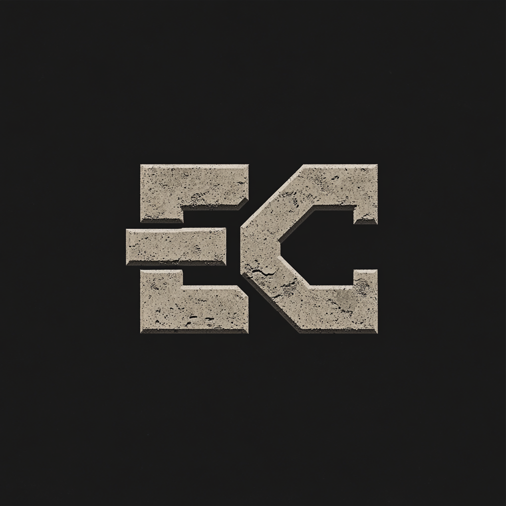 Bold, creative logo for Elite Constructors with 'EC' focus.