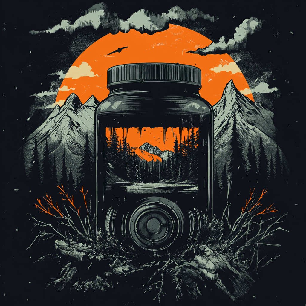 Bold, striking post-apocalyptic pre workout label design idea