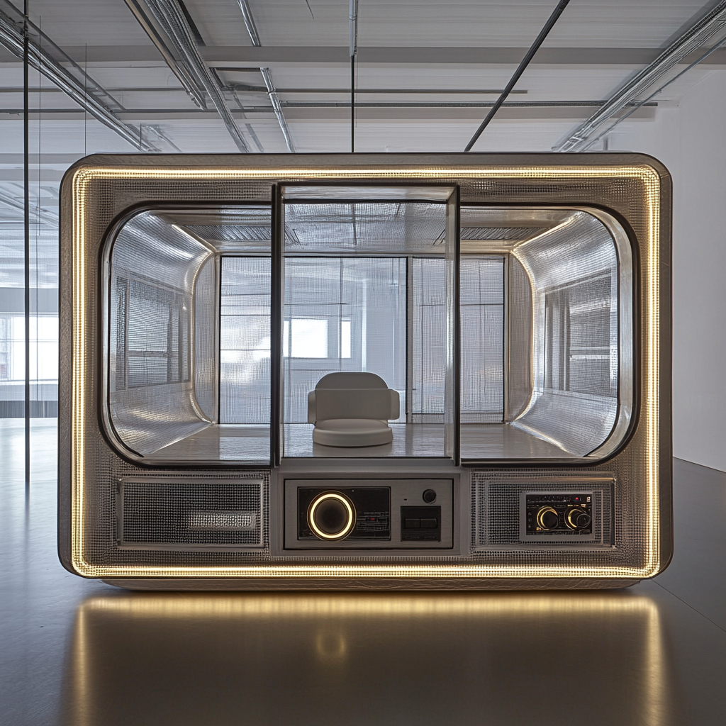 Boombox-inspired Open Space Studio Installation Design