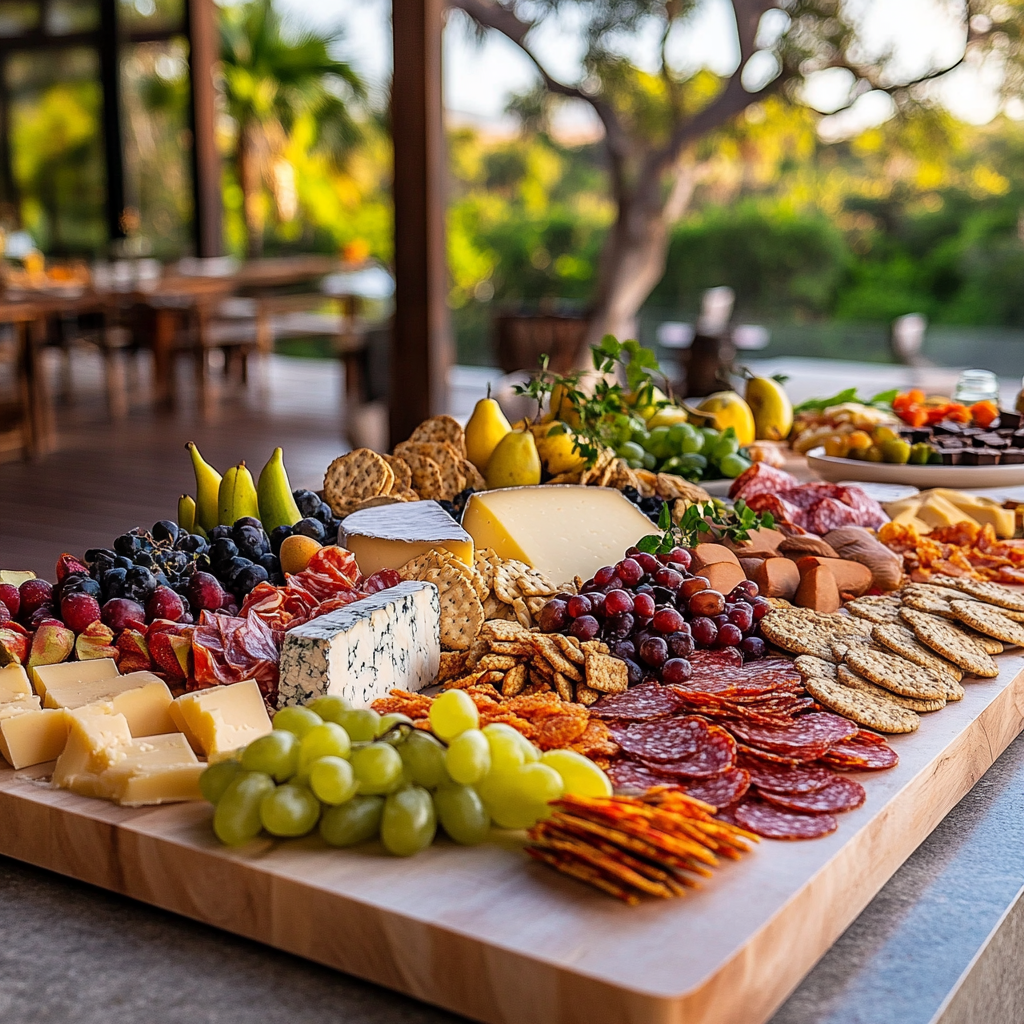 Botswana Luxury Catering: Charcuterie Board with Fruit and Cheese