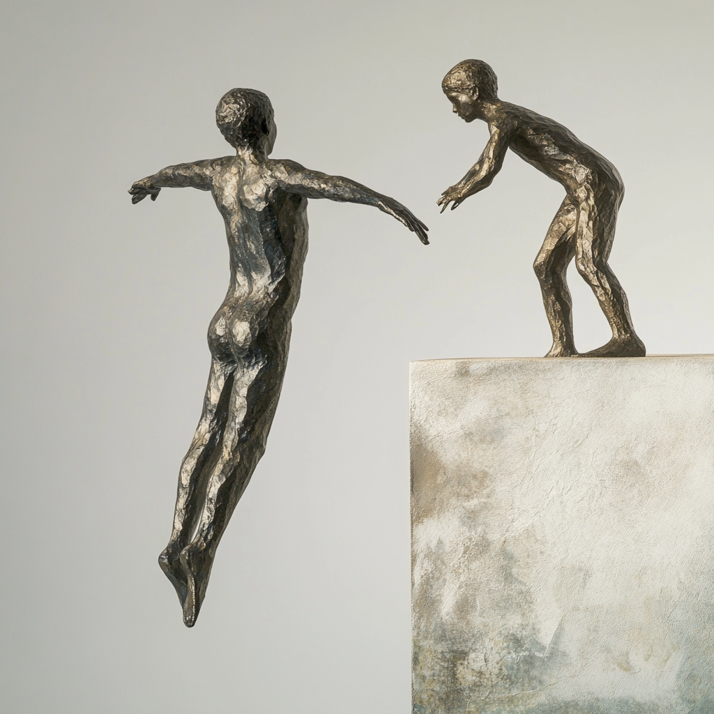 Boys Diving: Playful and Elegant Sculpture