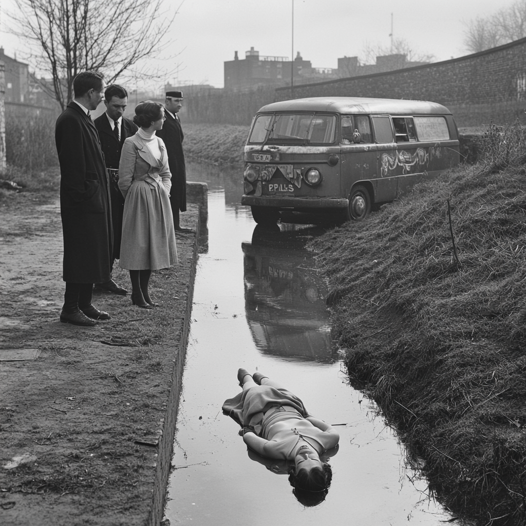 British police detective and divers investigate drowned woman.