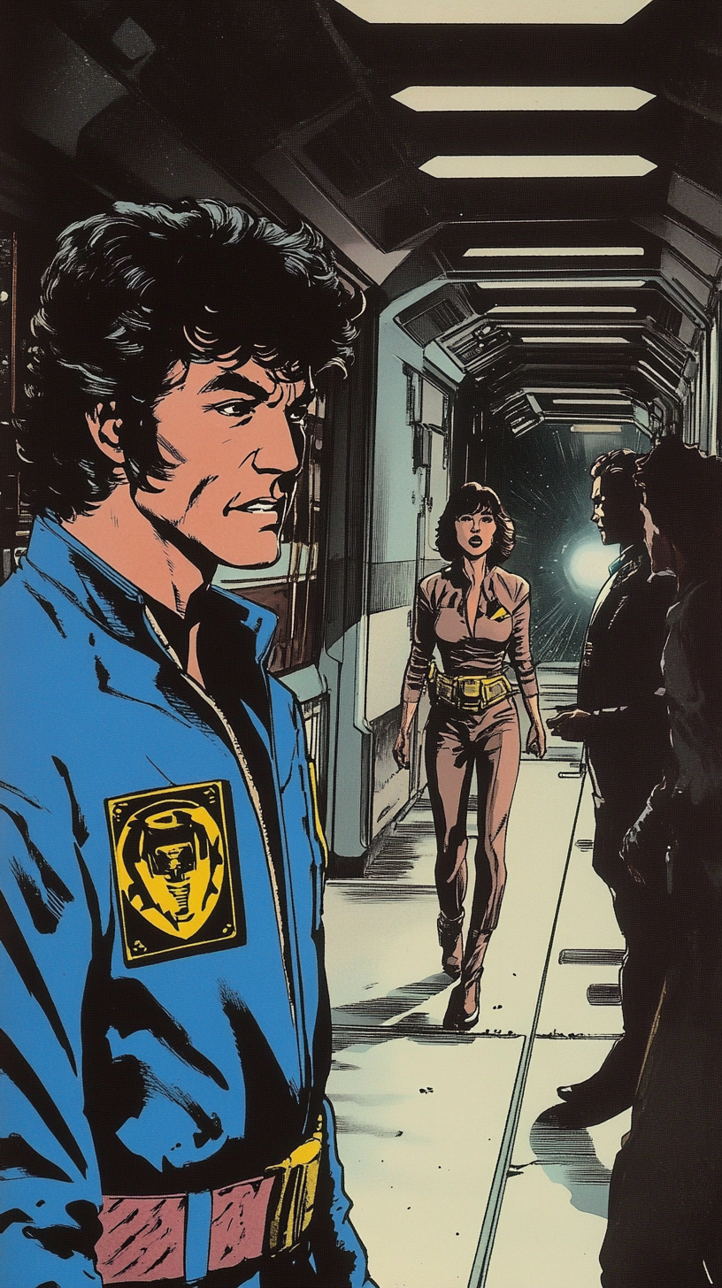 Bruce Lee and Ellen Ripley in a starship.