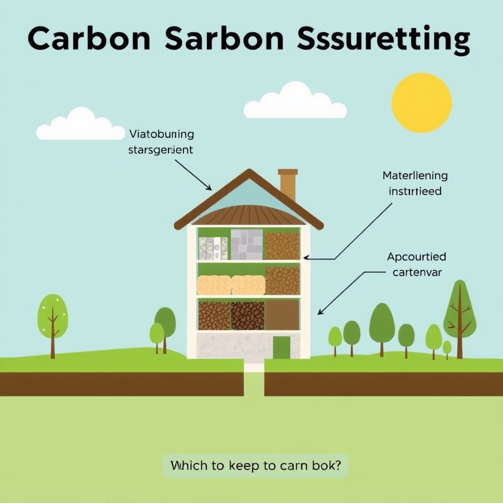 Building chart displays how materials store carbon in presentation.