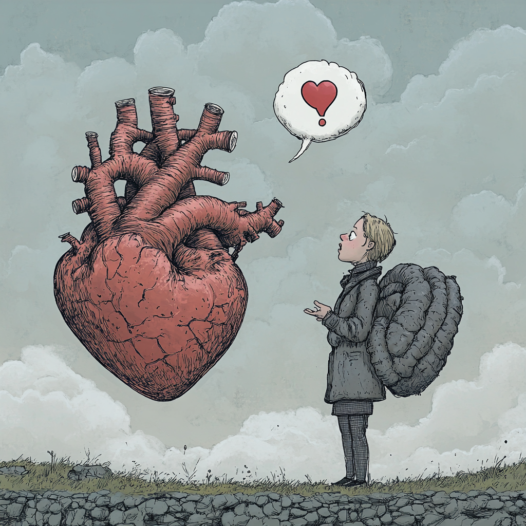 Bureaucrat & Oversized Heart Communication with Word Balloons 