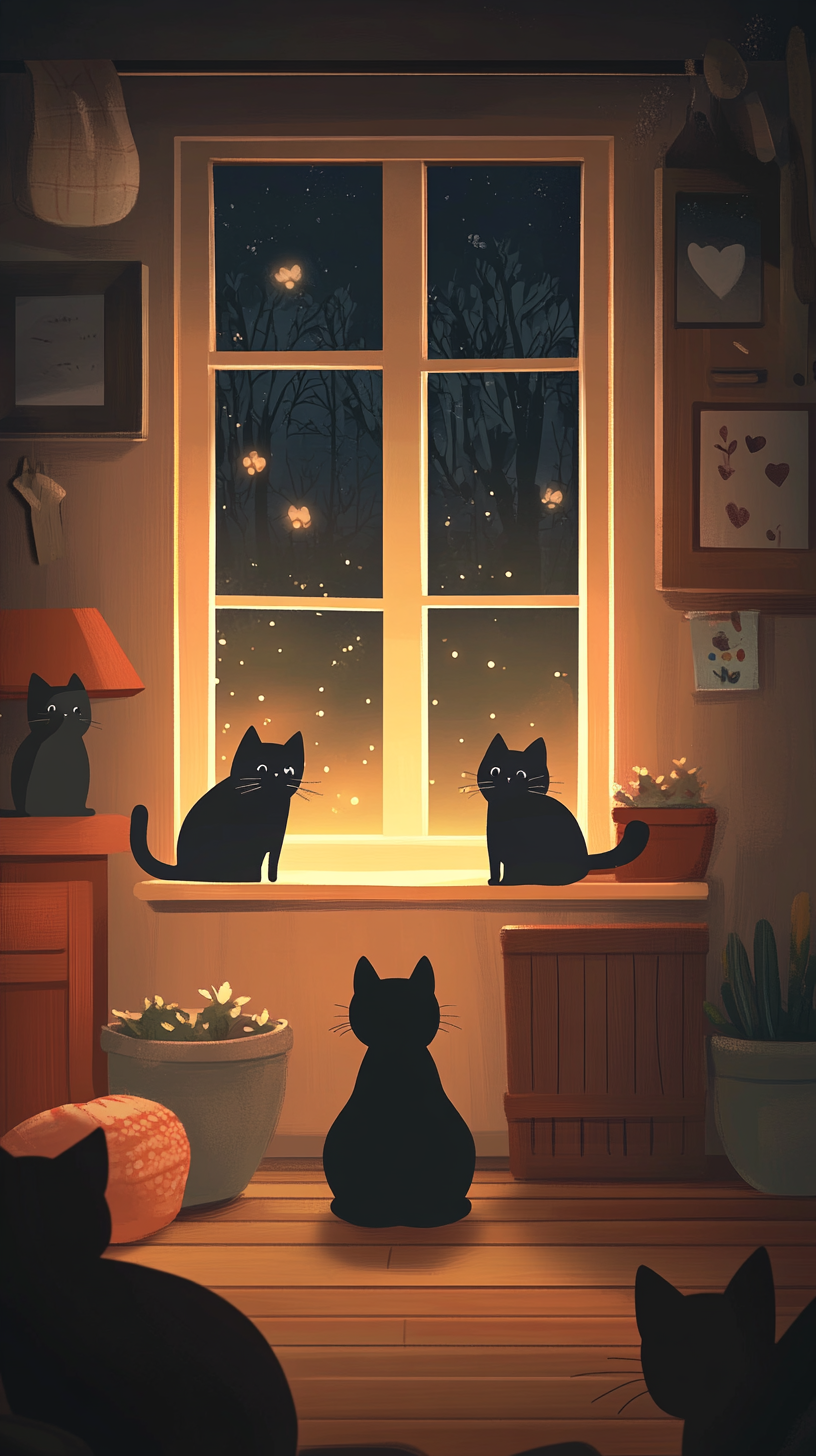 Calm Cat Puzzle Game with Healing Cats Design