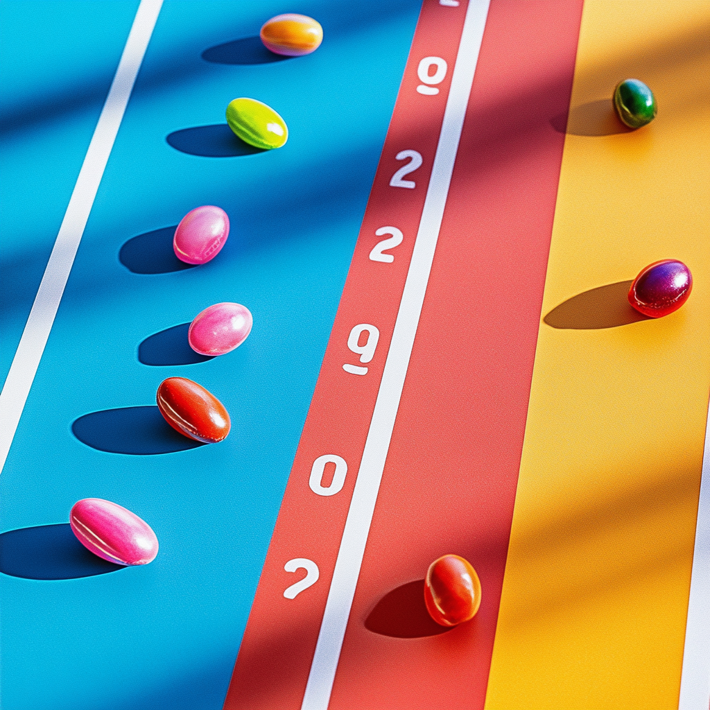 Candy Race on Abstract Sports Track