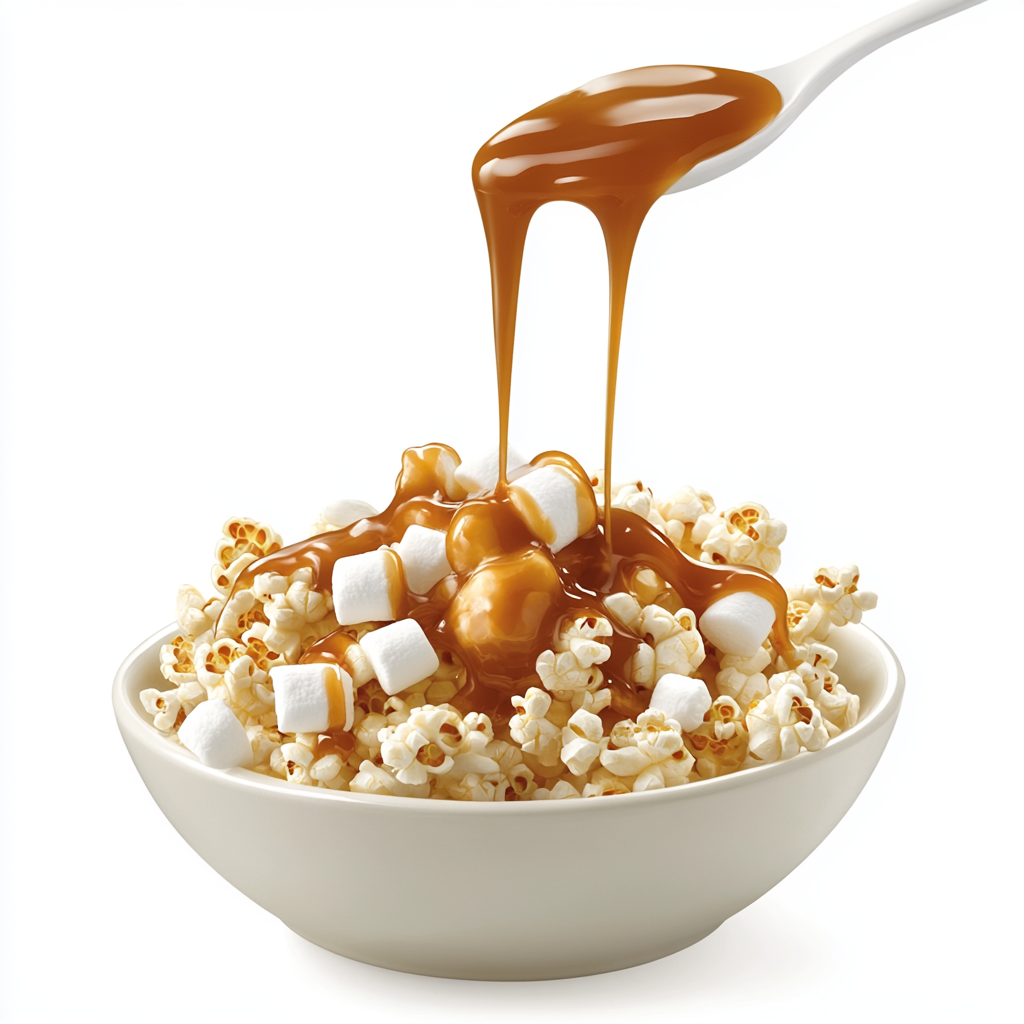 Caramel Marshmallow Popcorn Bowl: Sticky, Sweet Delightful Treat