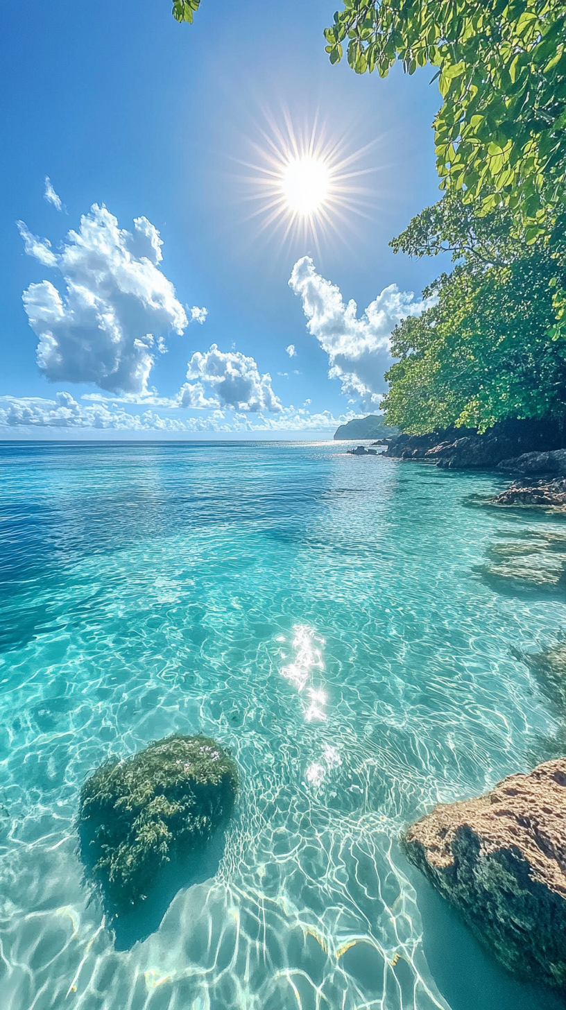 Caribbean Sea with Clear Blue Waters Awe