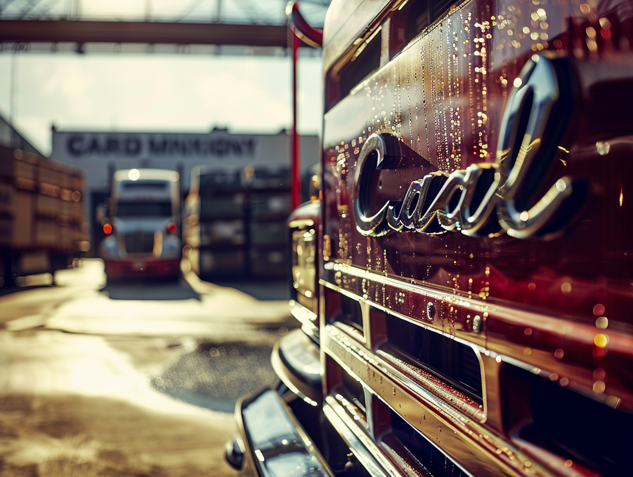 Carl Moving Truck Logo on a Shiny Truck