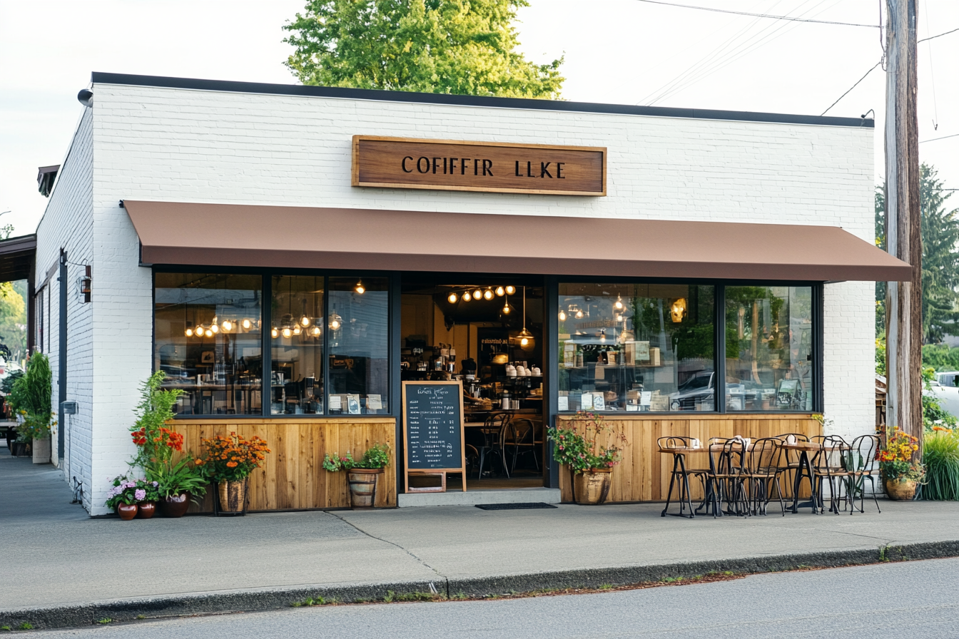 Charming Coffee Shop in Small American Town