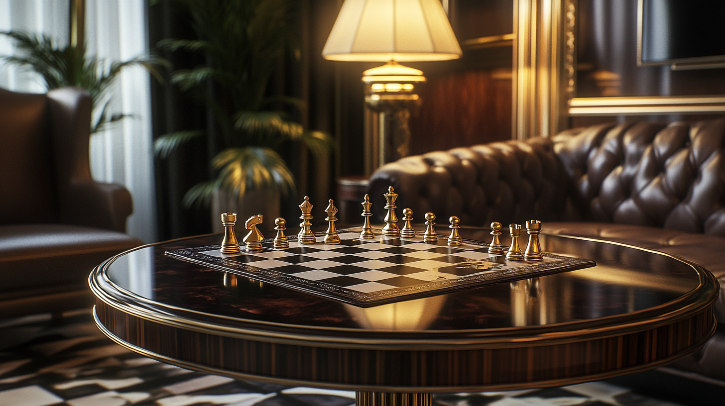 Checkmate on a Luxury Chessboard in Chairman's Office