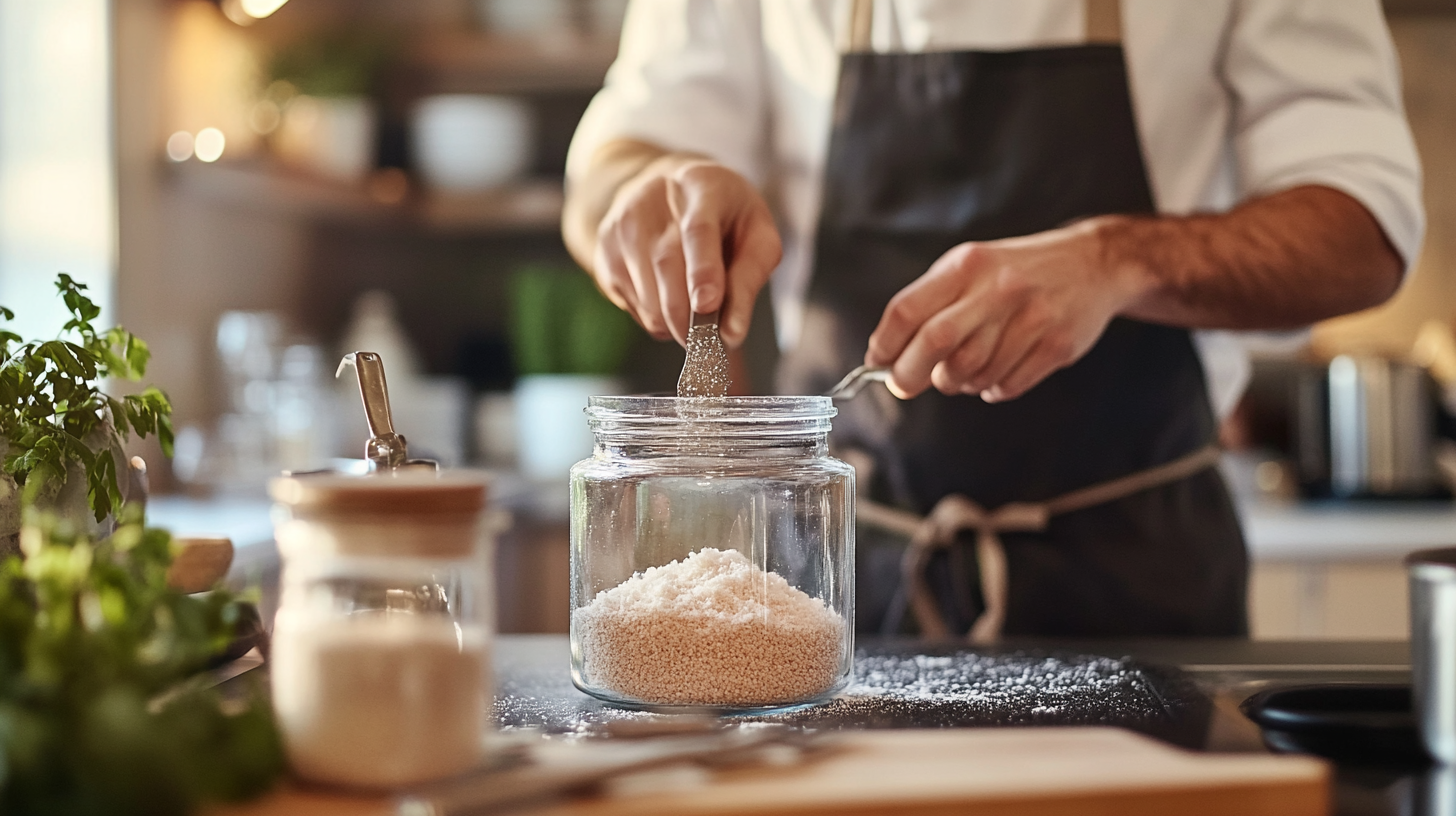 Chef using maltodextrin in low-calorie dessert