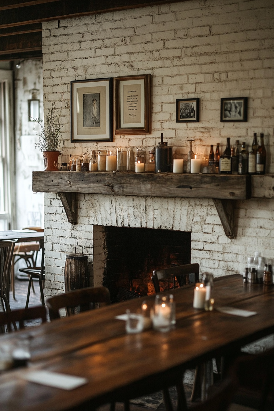 Chic Fireplace of Rustic Farmhouse Elegance