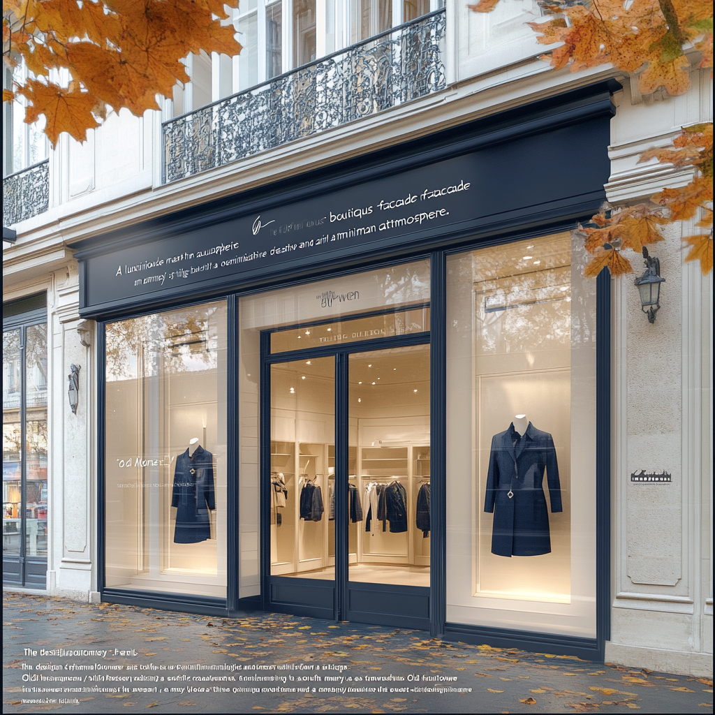 Chic Parisian Boutique in Autumn Near Eiffel Tower