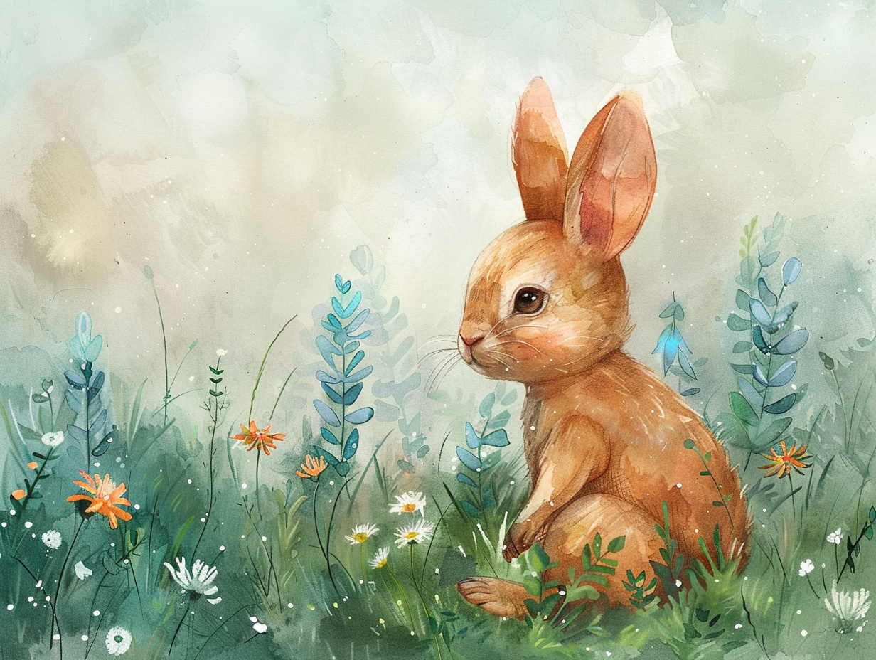 Children's Book Cover: Little Bunny Teaches Independence