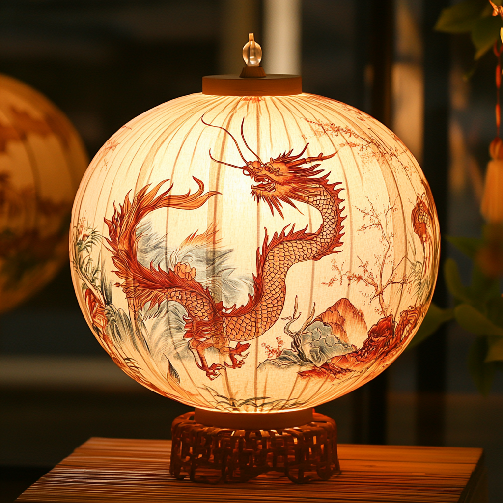 Chinese Bamboo Lanterns: Dragons & Phoenixes, Reunion Symbol