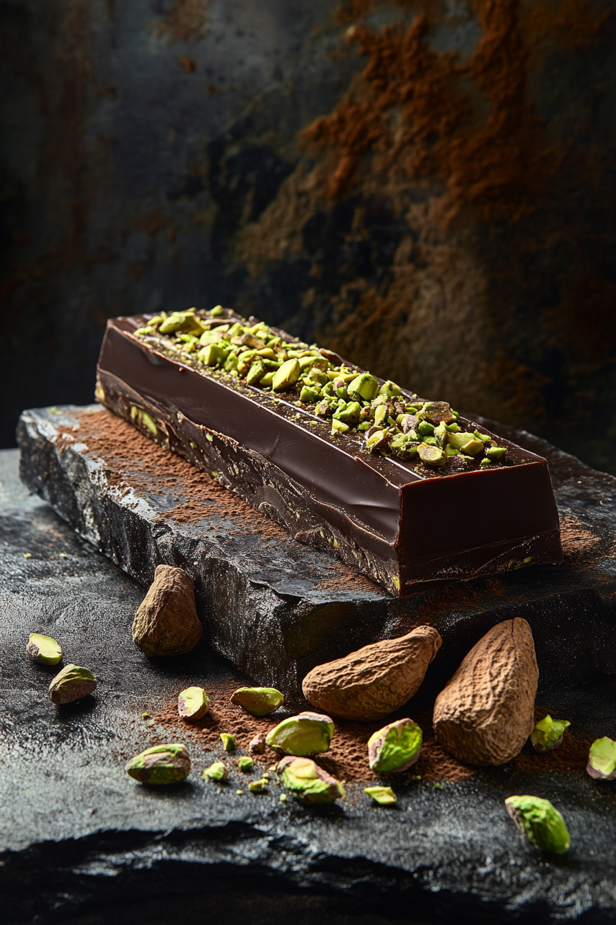 Chocolate Bar with Pistachio Knafeh Filling