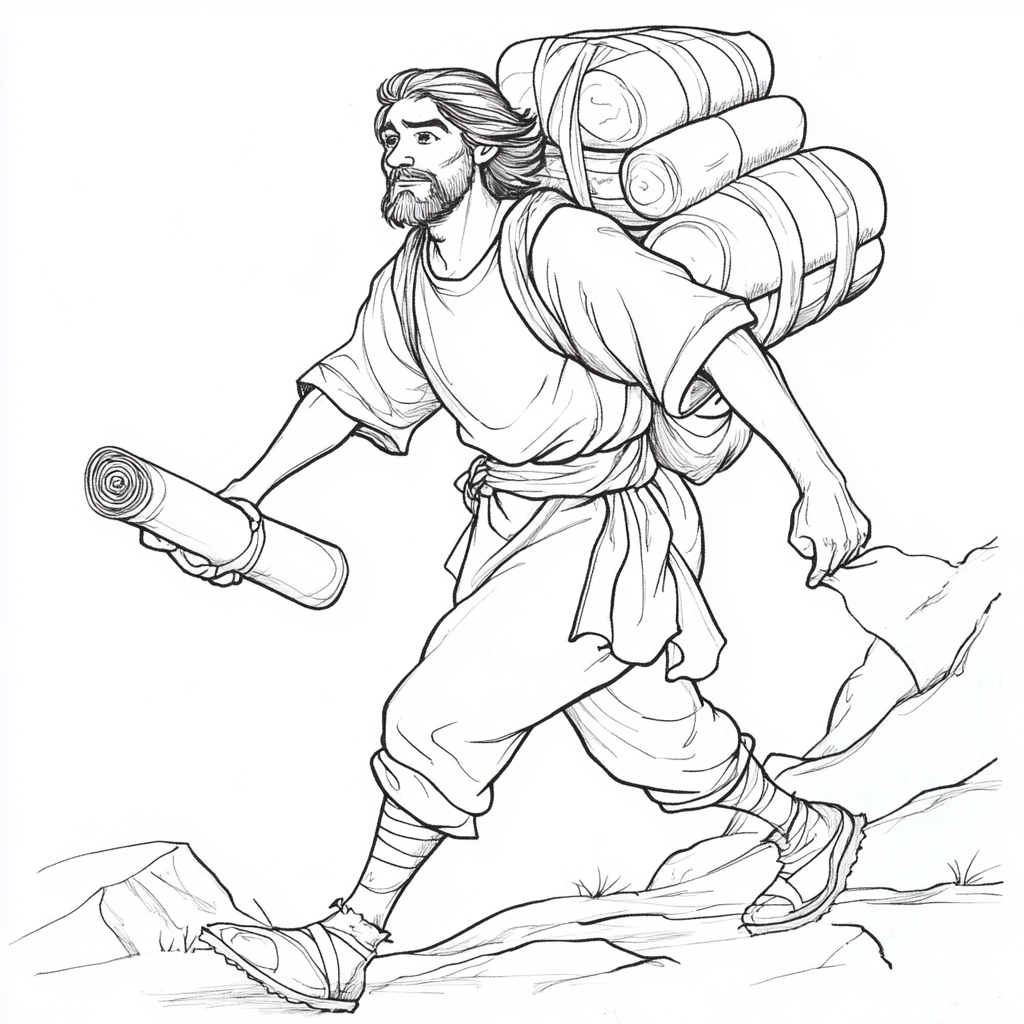 Christian carries a giant burden, determined to keep walking.