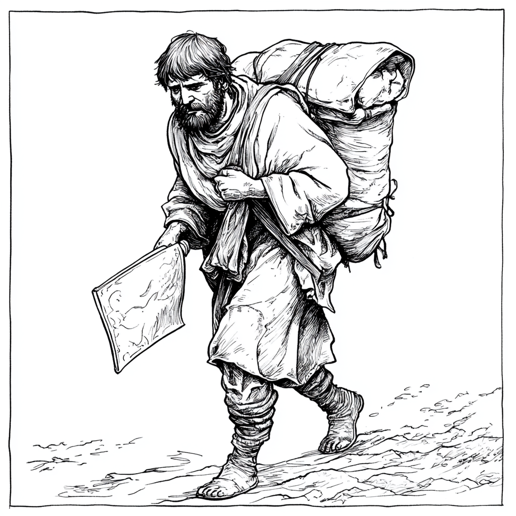 Christian carries large burden, determined to move forward.