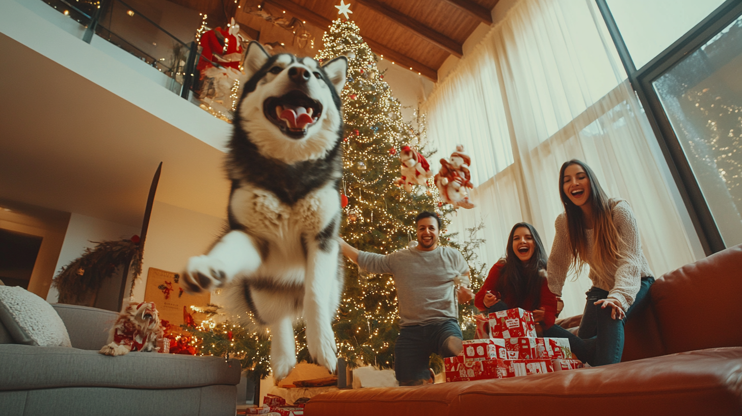 Christmas Celebration at a Mexican Modern House