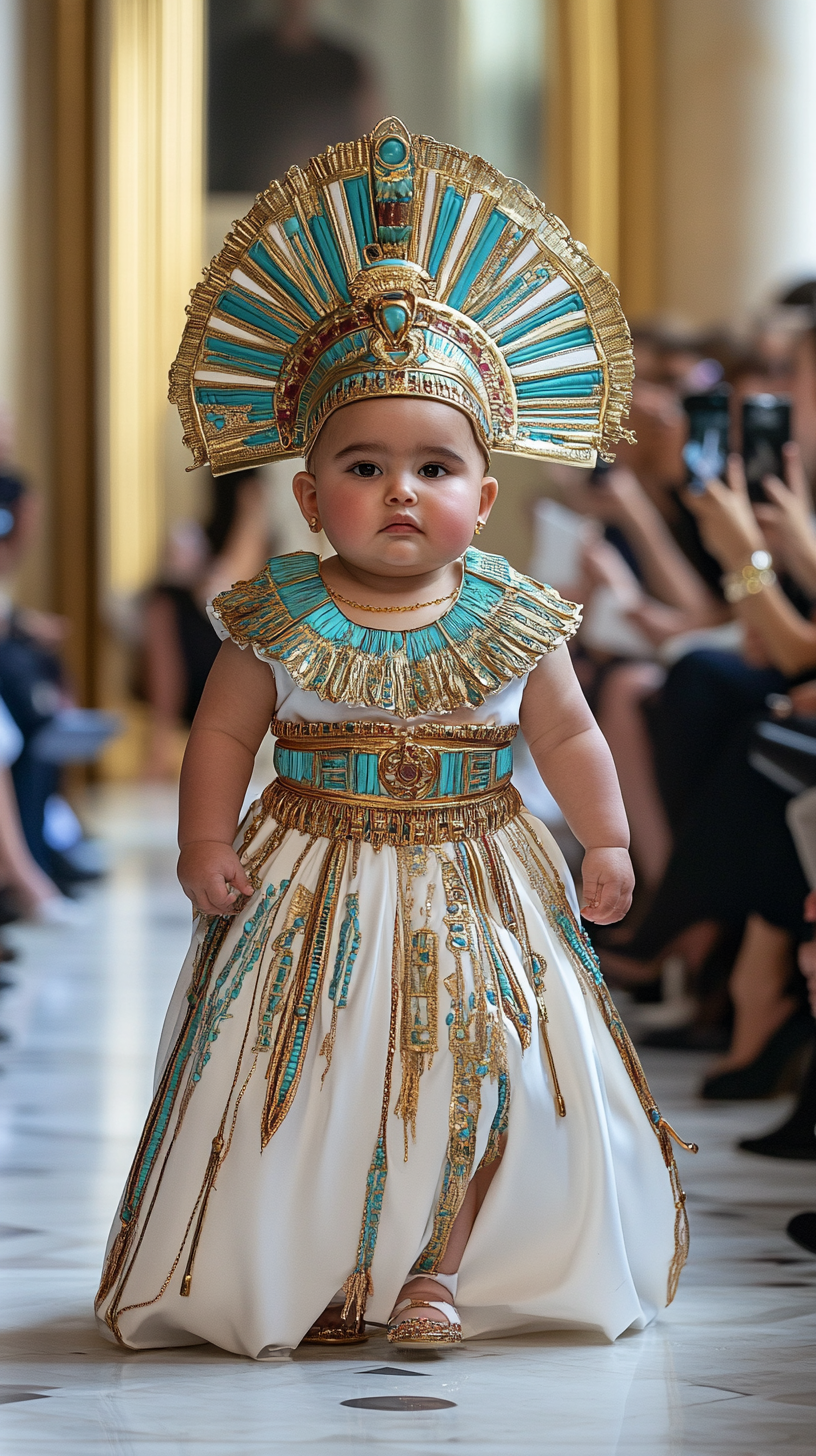 Chubby Egyptian Baby Model Stuns Paris Runway