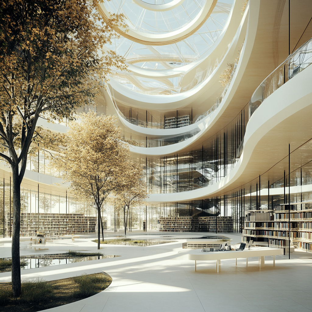 Circular Geometry: National Library of France Design Concept