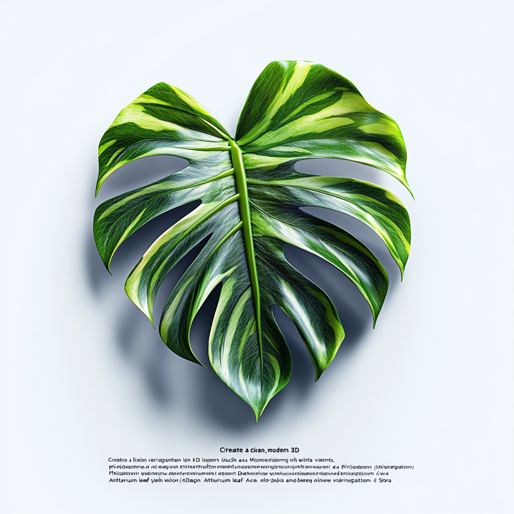 Clean, modern 3D logo with vibrant plant elements.