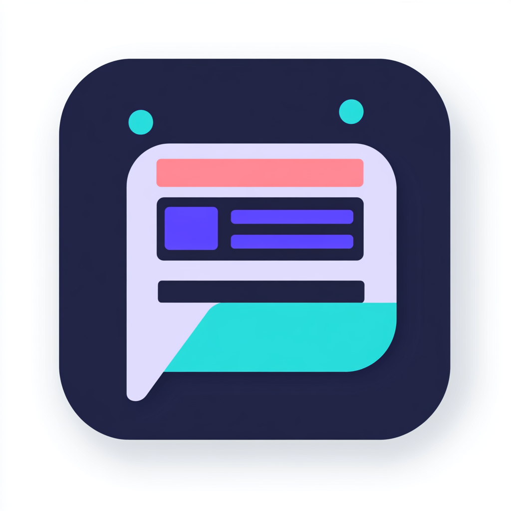 Clean, simple news icon in popular app style