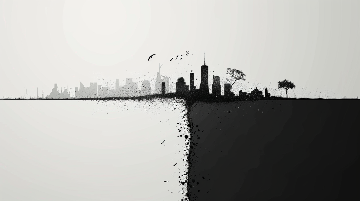 Minimalistic Climate Change Illustration in Vector Format